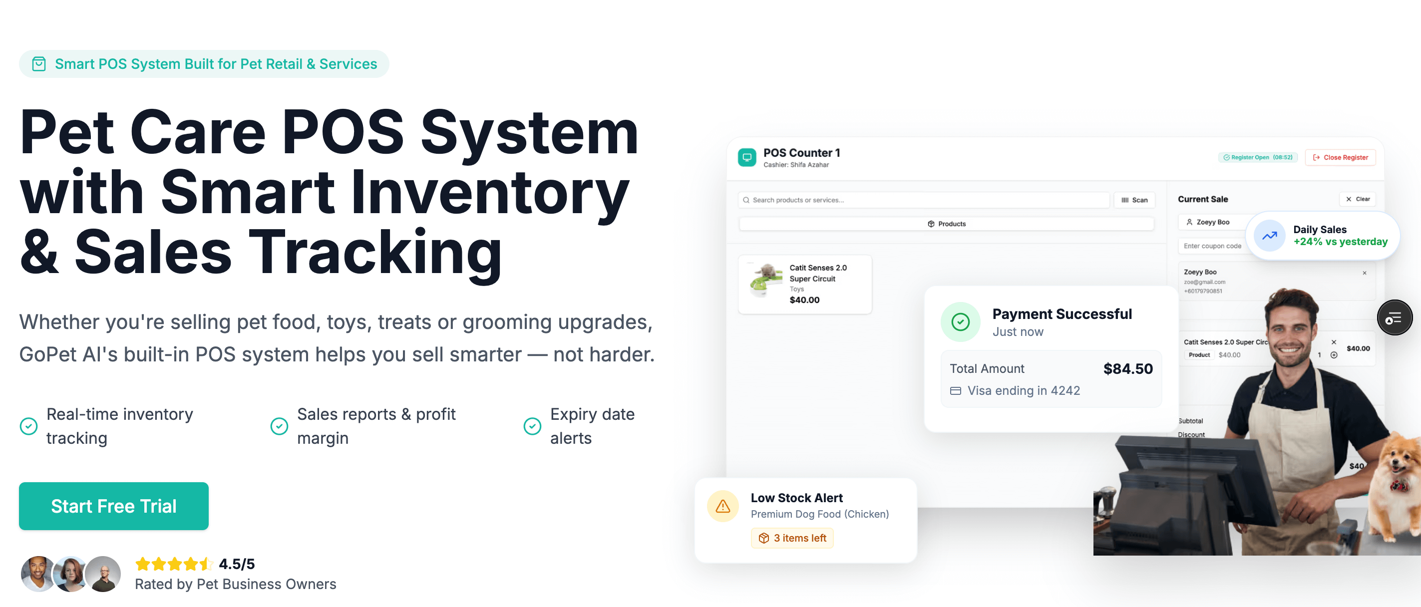 Pet Care POS System with Smart Inventory & Sales Tracking