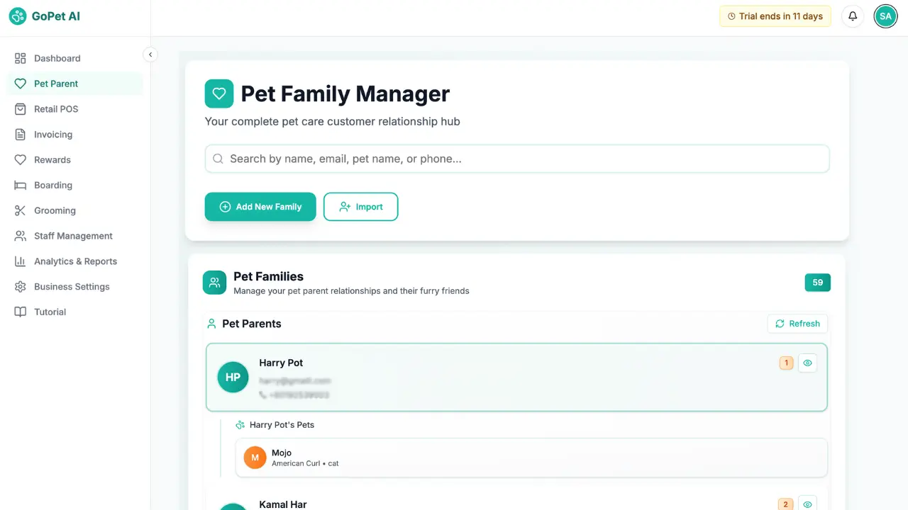 GoPet AI CRM Dashboard